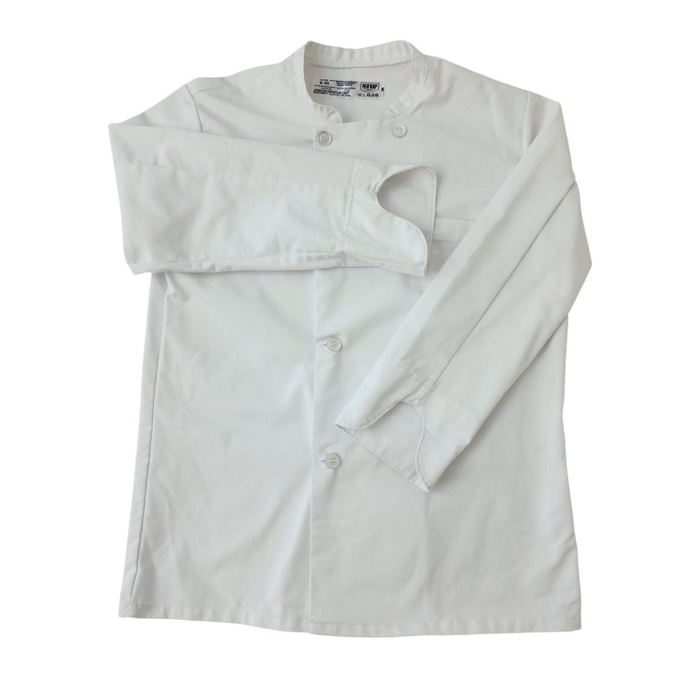 Red Kap White Chef Coat Long Sleeve Double Breasted Cook Jacket Mens Medium M-RG